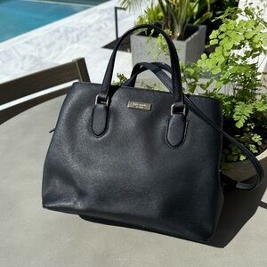 Kate Spade Black Leather Tote like new